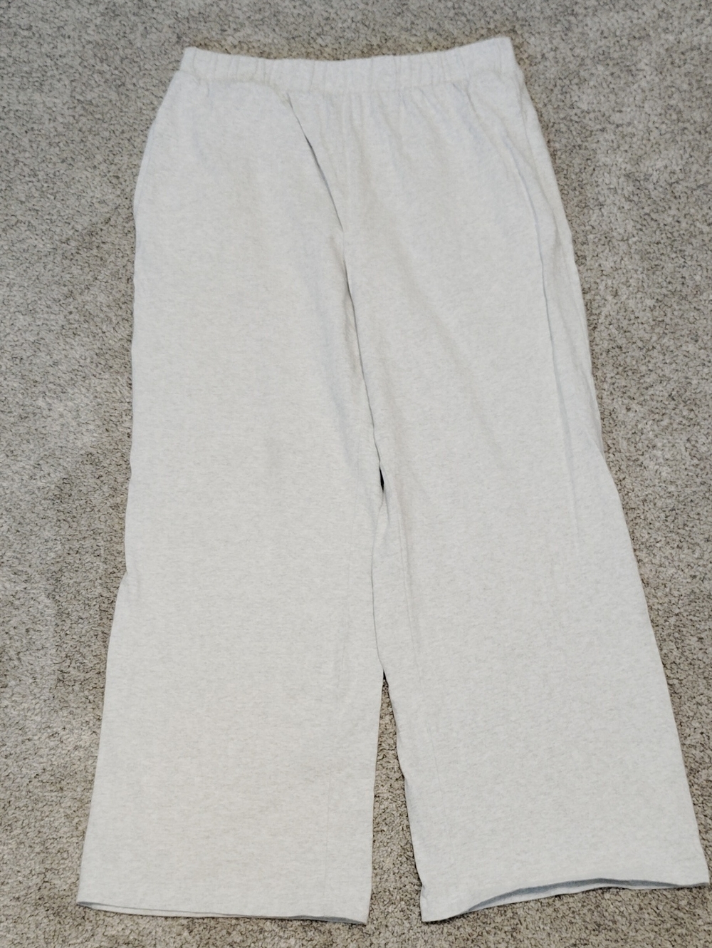 Out From Under Light Gray Wide-Leg Joggers